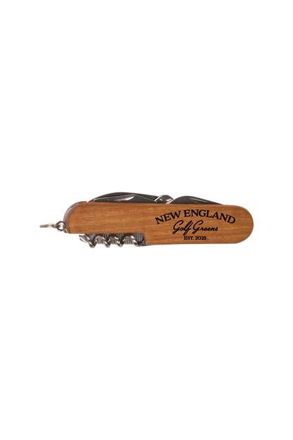 New England Golf Greens 3 1/2" 8-Function Multi-Tool Pocket Knife