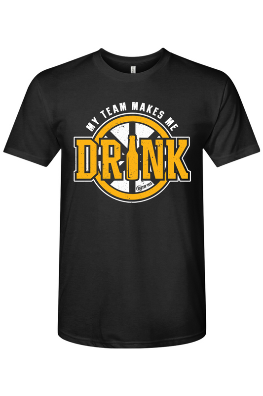 Boston Hockey Makes Me Drink Triblend Graphic T-Shirt - Unisex