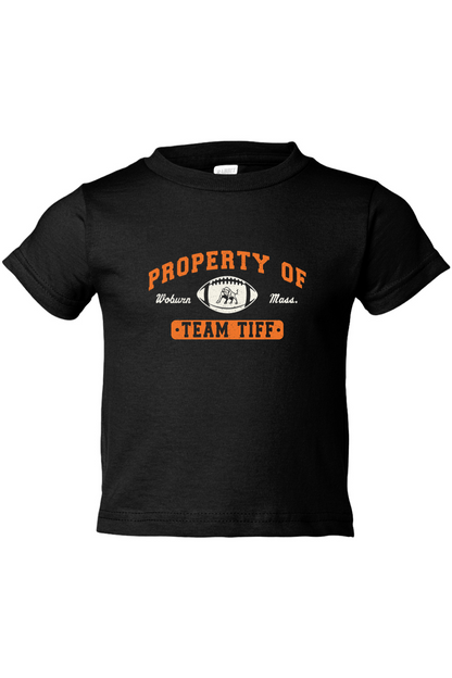 Launching Bombs: Property of Team Tiff Cotton T-Shirt - Toddler