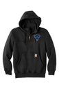MA State Police Front Logo Carhartt Rain Defender Paxton Heavyweight Hooded Zip Mock Sweatshirt - Men's