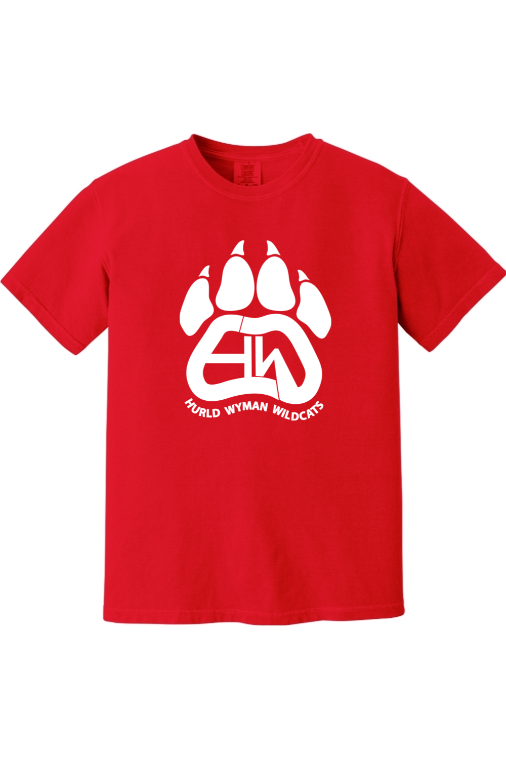 Hurld Wyman Wildcats Full Front Comfort Color Unisex T-Shirt