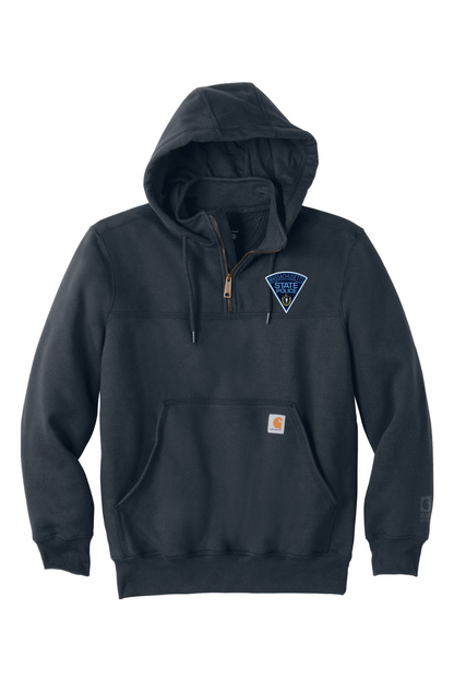 MA State Police Carhartt Rain Defender Paxton Heavyweight Hooded Zip Mock Sweatshirt - Men's