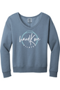 Hard Kore Pilates Beach Wash Garment-Dyed V-Neck Sweatshirt - Women's