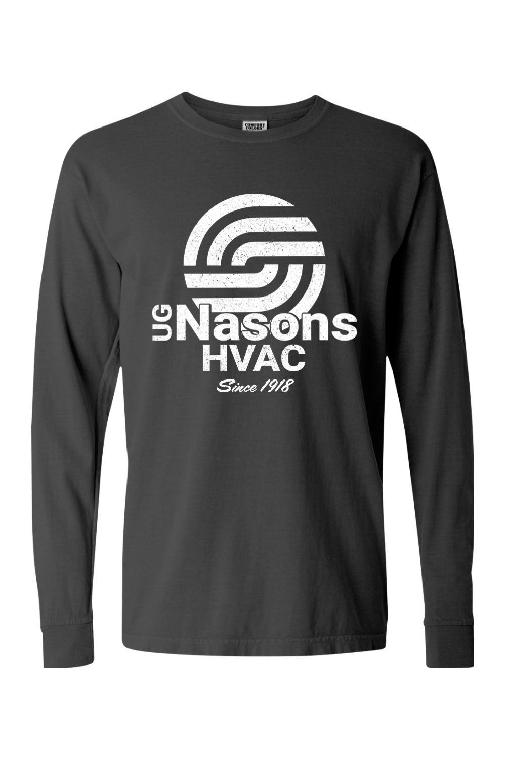 Ug Nasons Distressed Logo Comfort Colors Cotton Long Sleeve T-Shirt - Unisex / Men's