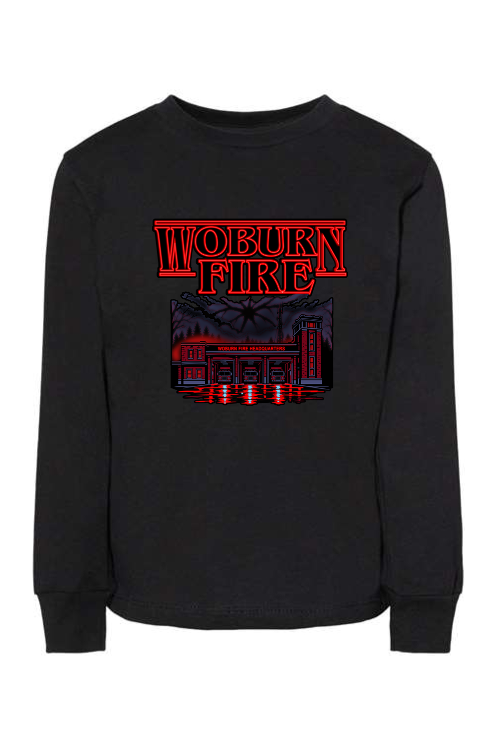 Woburn Fire Halloween 2026 (front print only) Long Sleeve T-Shirt - Toddler