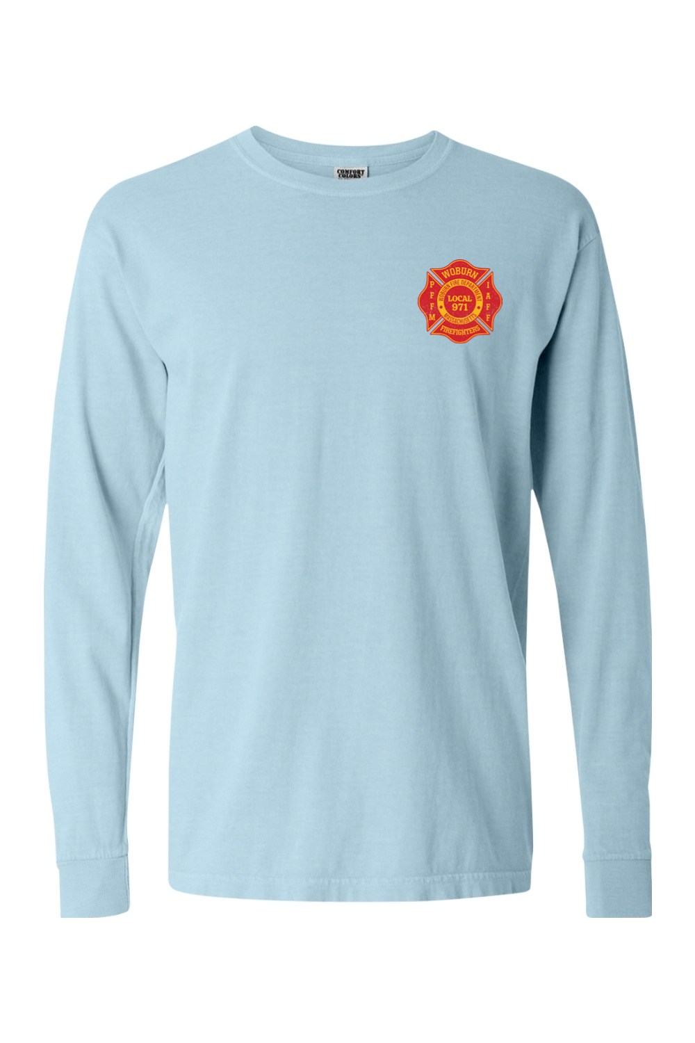 Woburn Local 971 Logo Comfort Colors Long Sleeve T-Shirt - Unisex