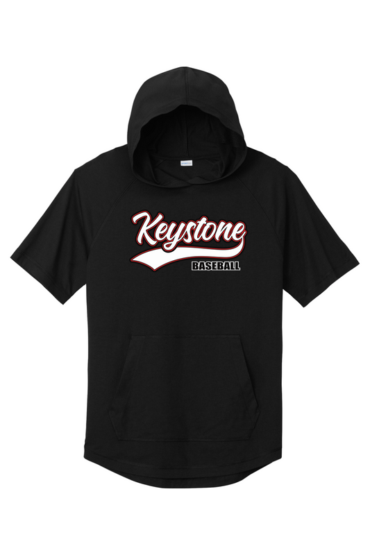 Keystone Baseball Tri-Blend Wicking Short Sleeve Hoodie