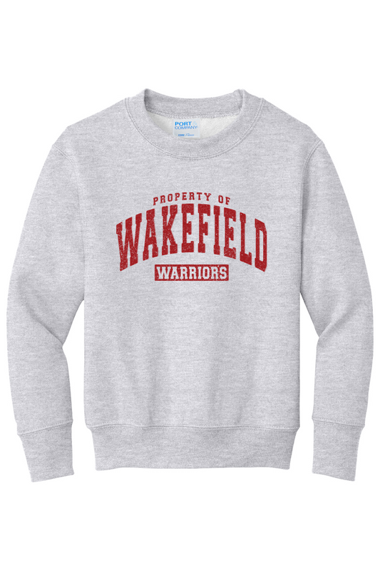 Property of Wakefield Warriors Standard Fleece Crewneck Sweatshirt - Youth