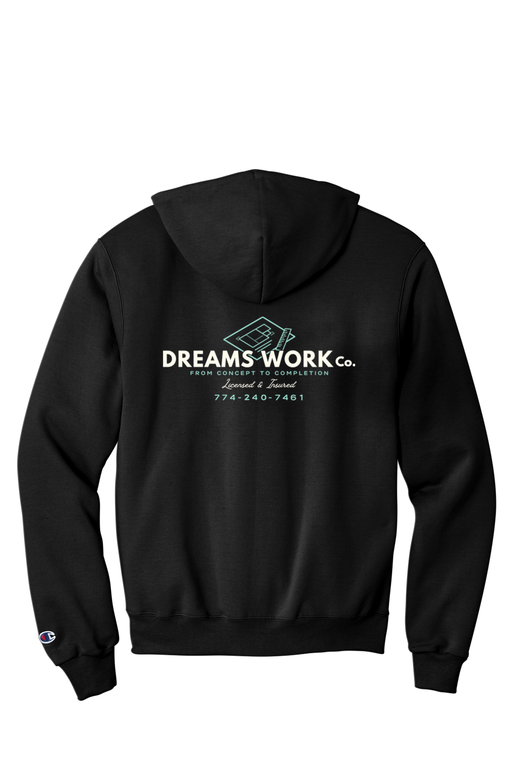 Dreams Work Co. Champion 50/50 Hooded Sweatshirt - Unisex Adult