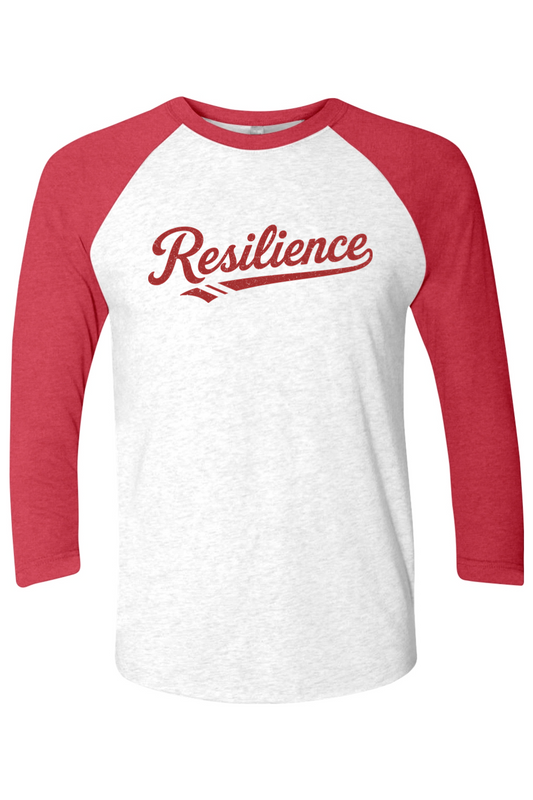 Resilience Script Tri-Blend Three-Quarter Sleeve Raglan Tee - Men's