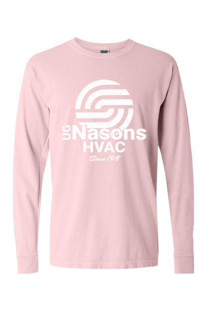 Ug Nasons Distressed Logo Comfort Colors Cotton Long Sleeve T-Shirt - Unisex / Men's