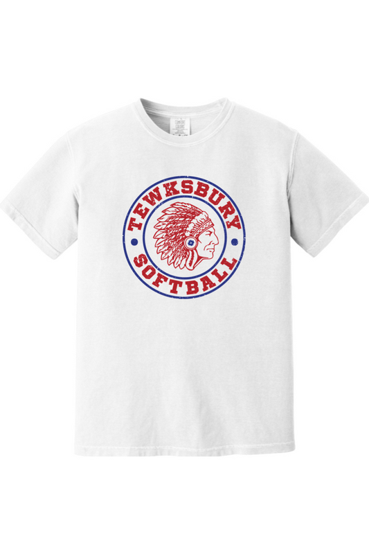 Tewksbury Softball Blue & Red Comfort Colors T-Shirt - Men's