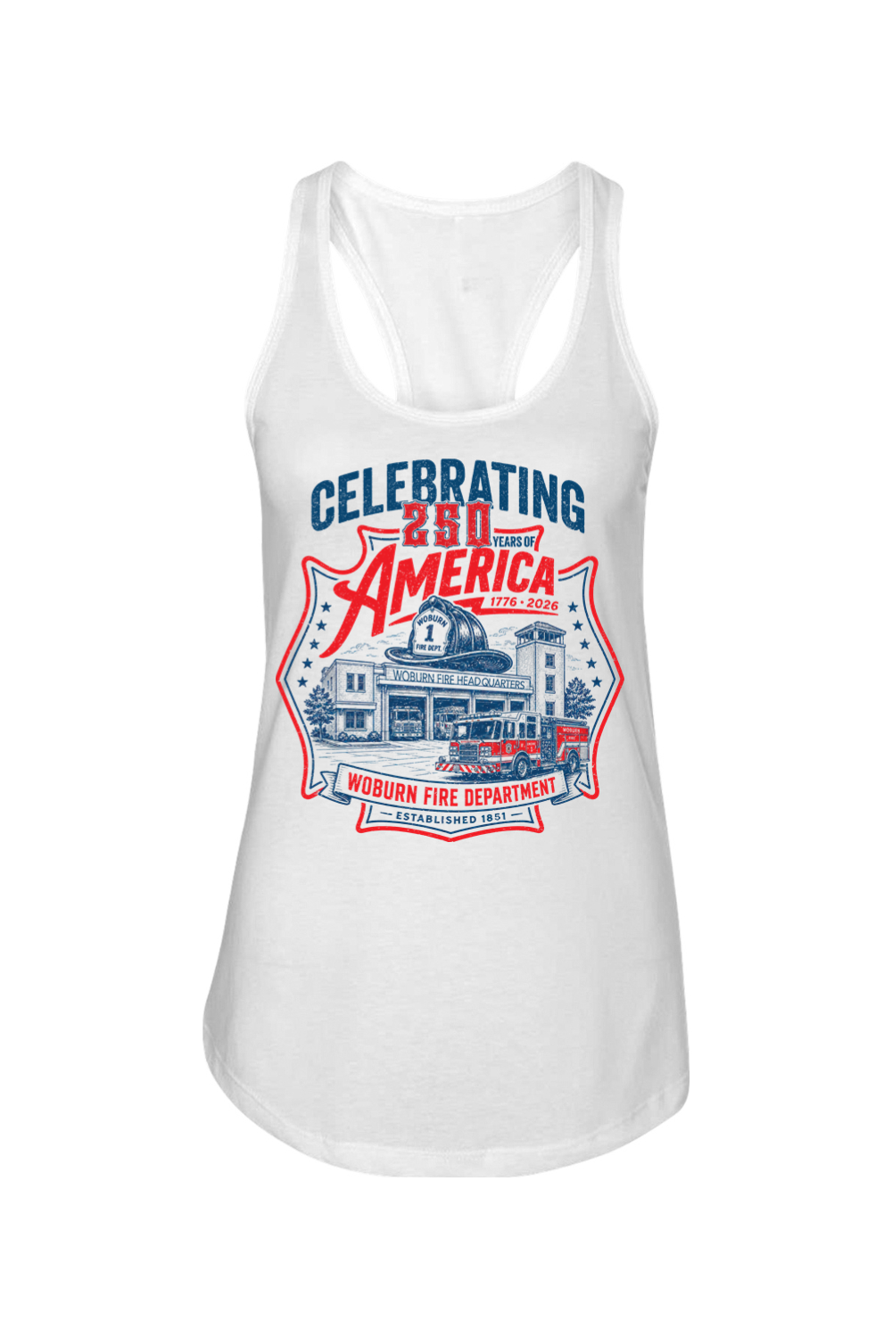 Celebrating 250 Years with WFD Cotton Blend Racerback Tank - Women's