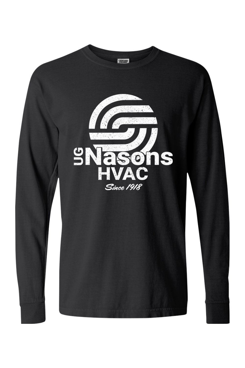 Ug Nasons Distressed Logo Comfort Colors Cotton Long Sleeve T-Shirt - Unisex / Men's