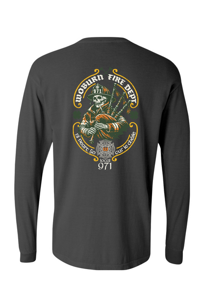 Woburn Fire St. Patrick's Day 2026 Comfort Colors Long Sleeve T-Shirt - Men's