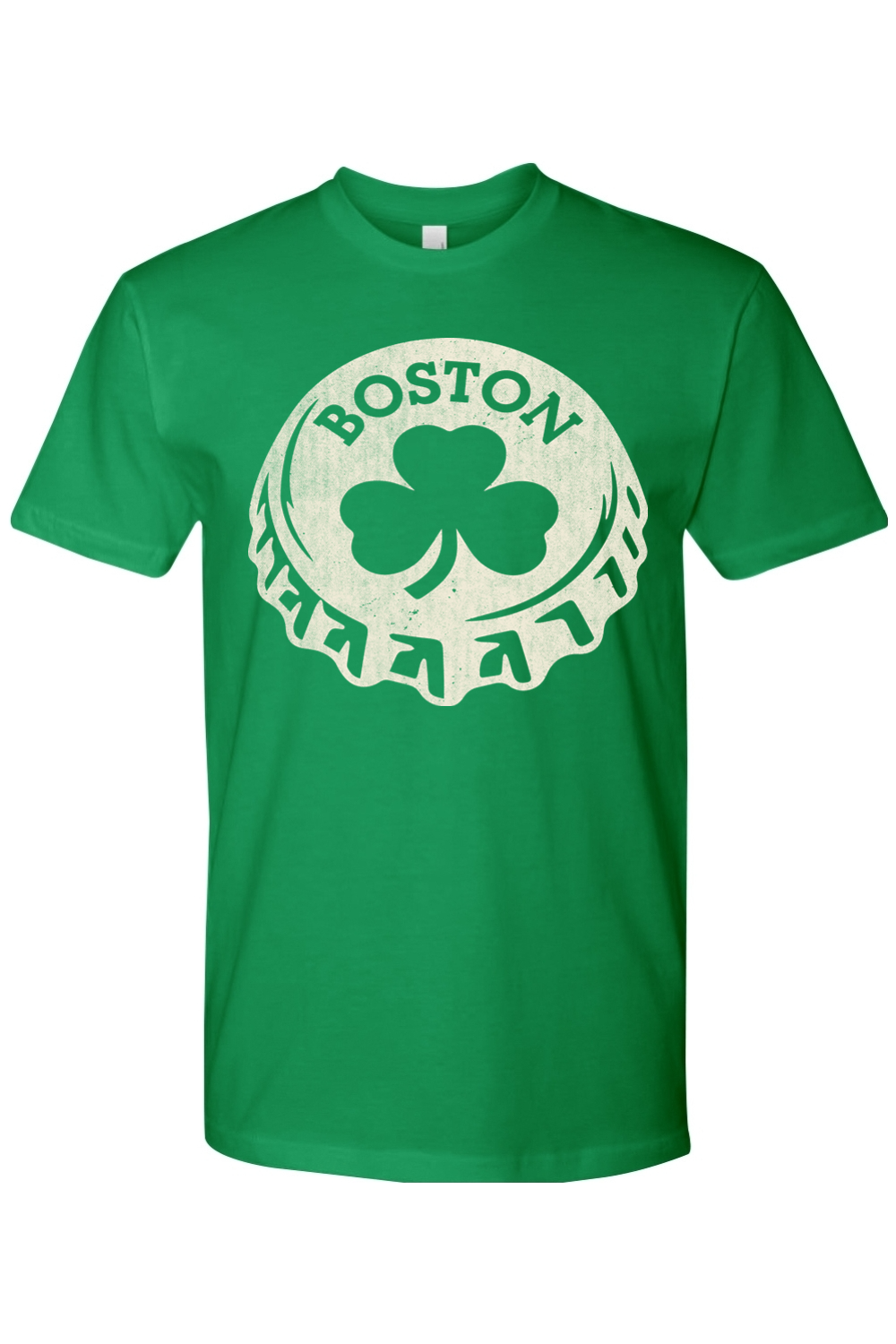 Boston Lucky Shamrock Cap Unisex Cotton T-Shirt