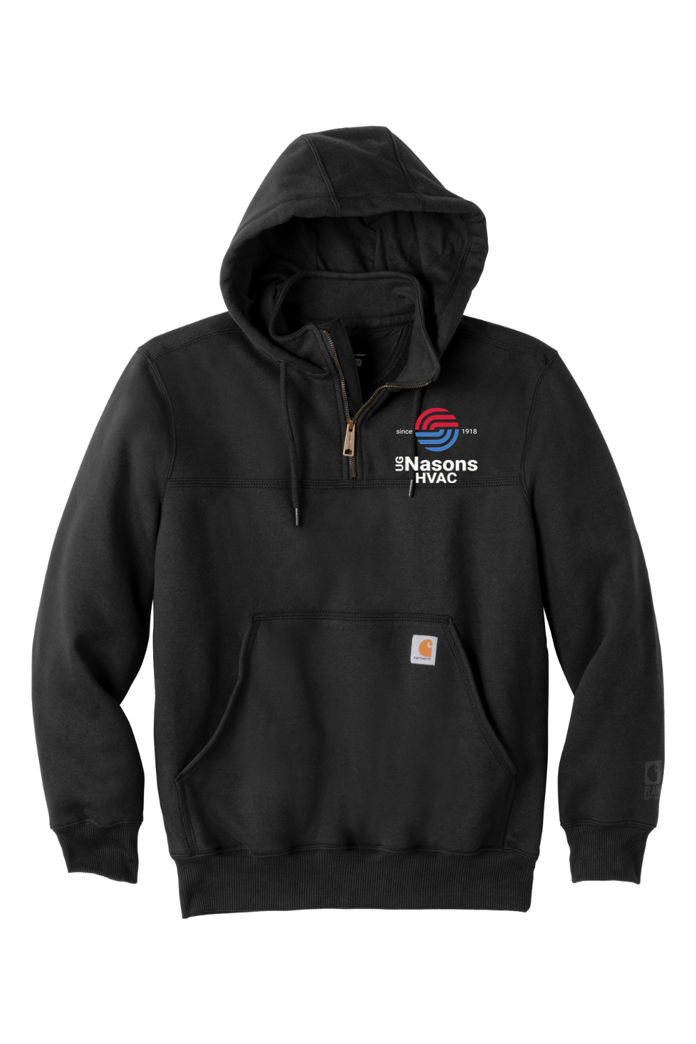 UG Nasons Carhartt Rain Defender Paxton Heavyweight Hooded Zip Mock Sweatshirt - Men's