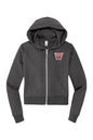 Wakefield Warrior Mascot Fleece Full-Zip Cropped Hoodie - Women's