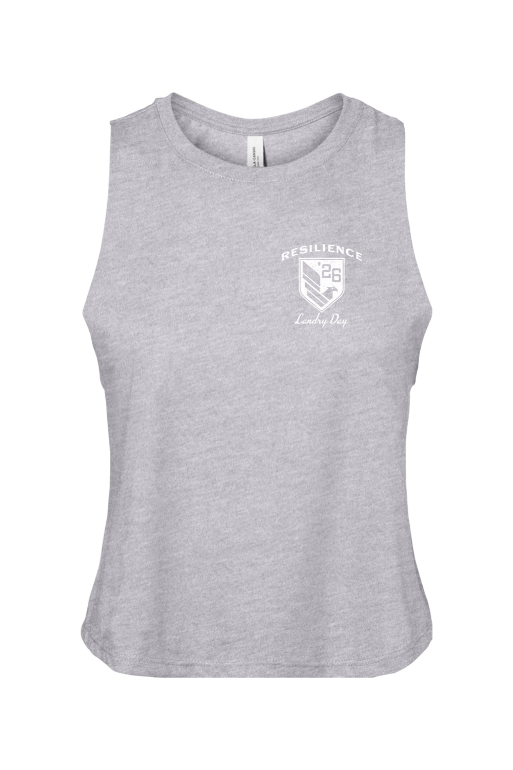 Resilience Landry Day '26 Blue/White Racerback Cropped Tank - Women's