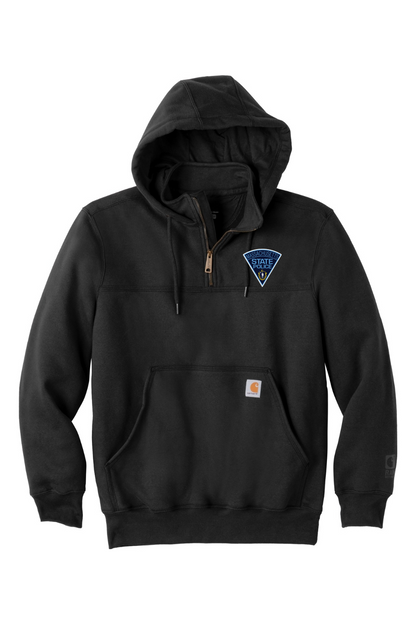 MA State Police Carhartt Rain Defender Paxton Heavyweight Hooded Zip Mock Sweatshirt - Men's