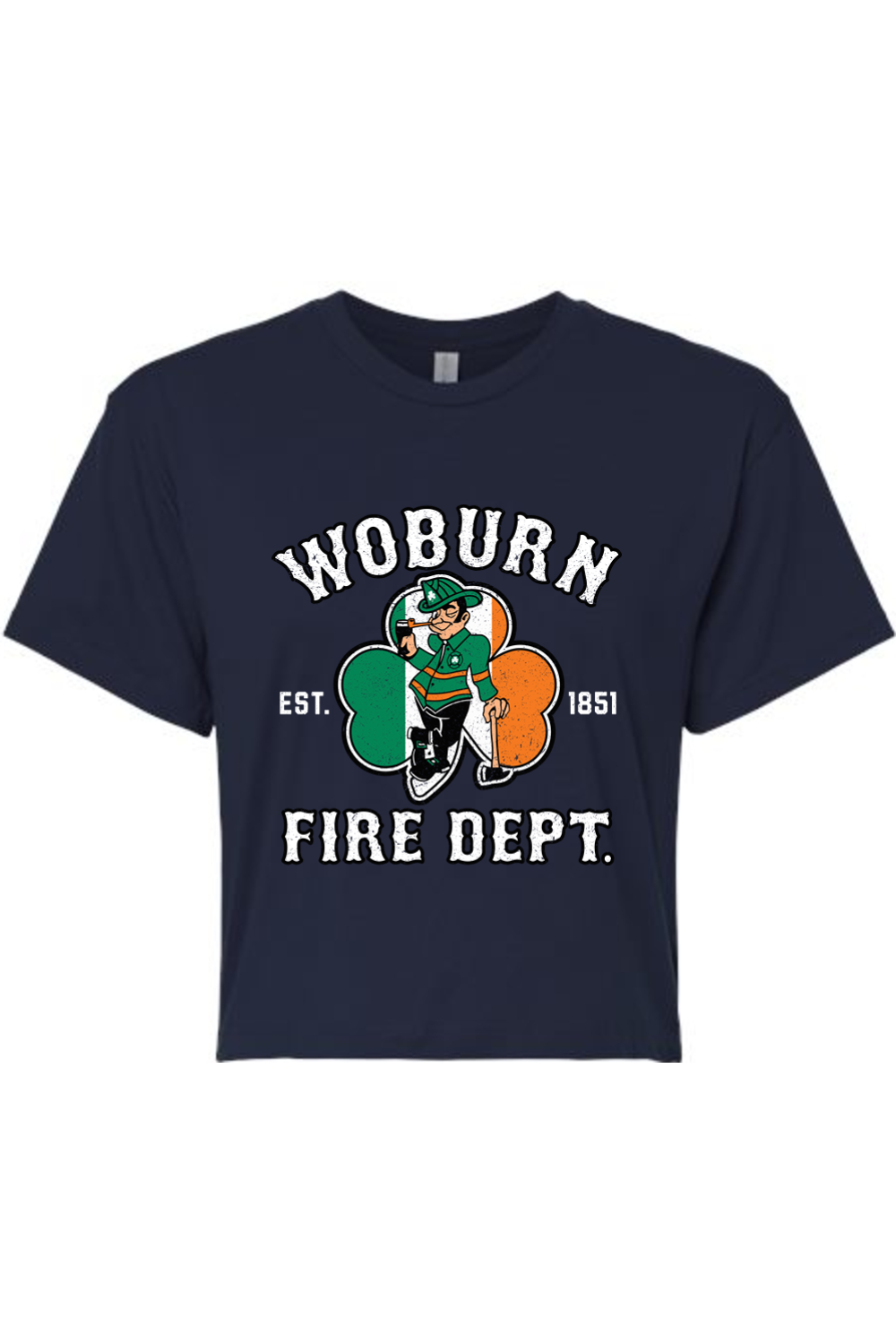 Woburn Fire Dept. Cotton/Poly Women's Cropped Top