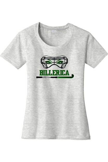 Billerica Field Hockey Ladies PosiCharge Tri-Blend Wicking Scoop Neck Raglan Tee