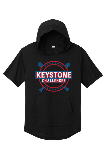 Keystone Challenger Patriotic Tri-Blend Wicking Short Sleeve Hoodie
