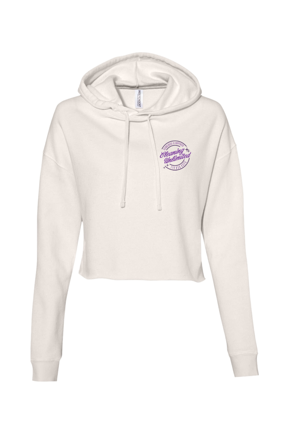 Cleaning Unlimited 2025 Purple Cropped Hoodie - Women's