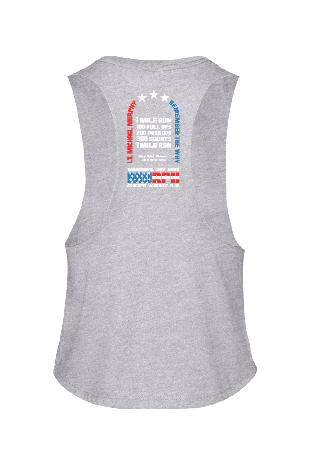 Crossfit Variance Plus Murph Callenge 25 Racerback Cropped Tank - Women's