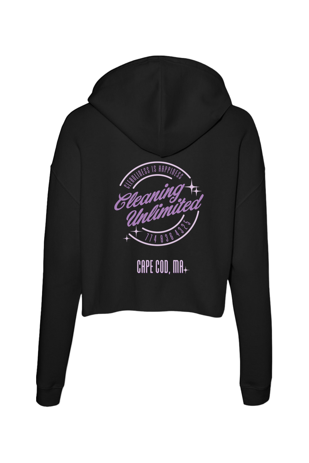 Cleaning Unlimited 2025 Purple Cropped Hoodie - Women's