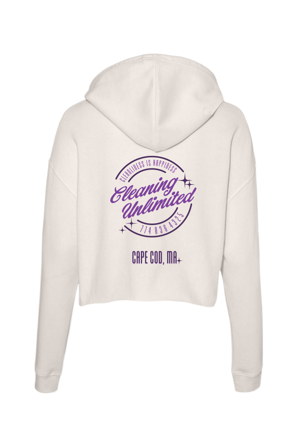 Cleaning Unlimited 2025 Purple Cropped Hoodie - Women's