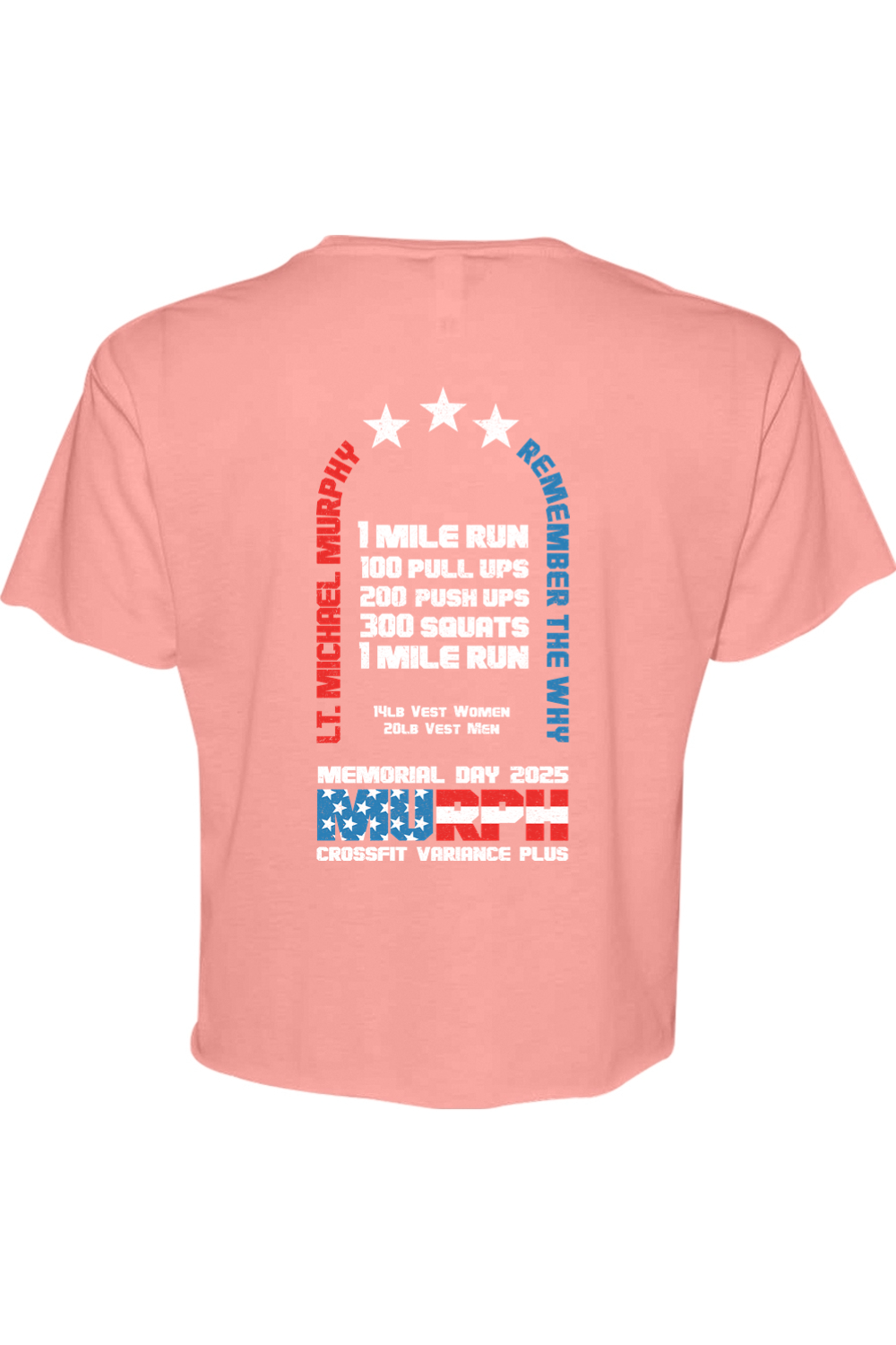 Crossfit Variance Plus Murph Challenge 25 Cotton Blend Crop T-Shirt - Women's