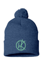 Hard Kore Pilates Pom-Pom 12" Knit Beanie