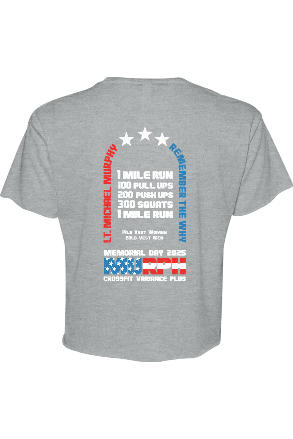 Crossfit Variance Plus Murph Challenge 25 Cotton Blend Crop T-Shirt - Women's