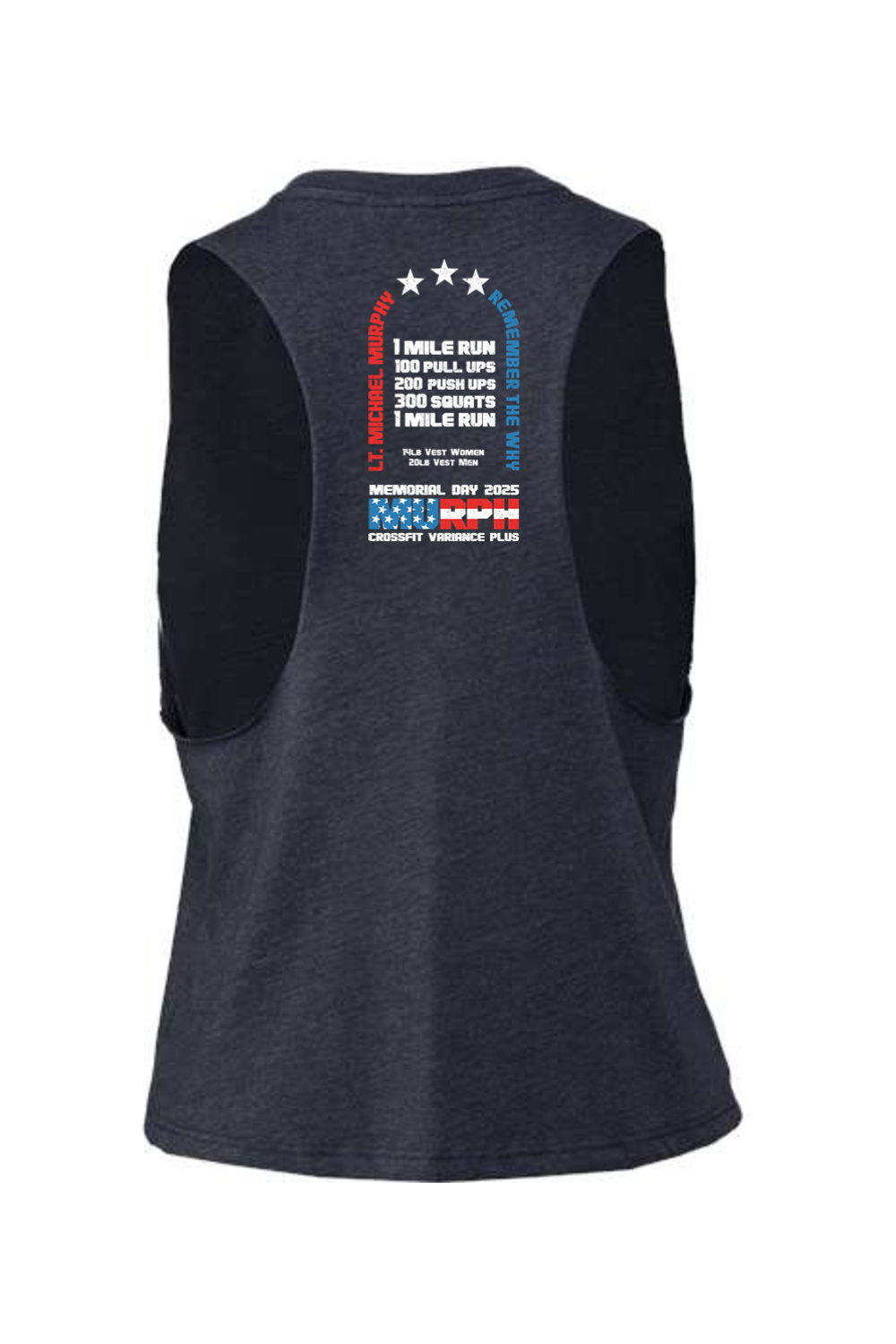 Crossfit Variance Plus Murph Callenge 25 Racerback Cropped Tank - Women's