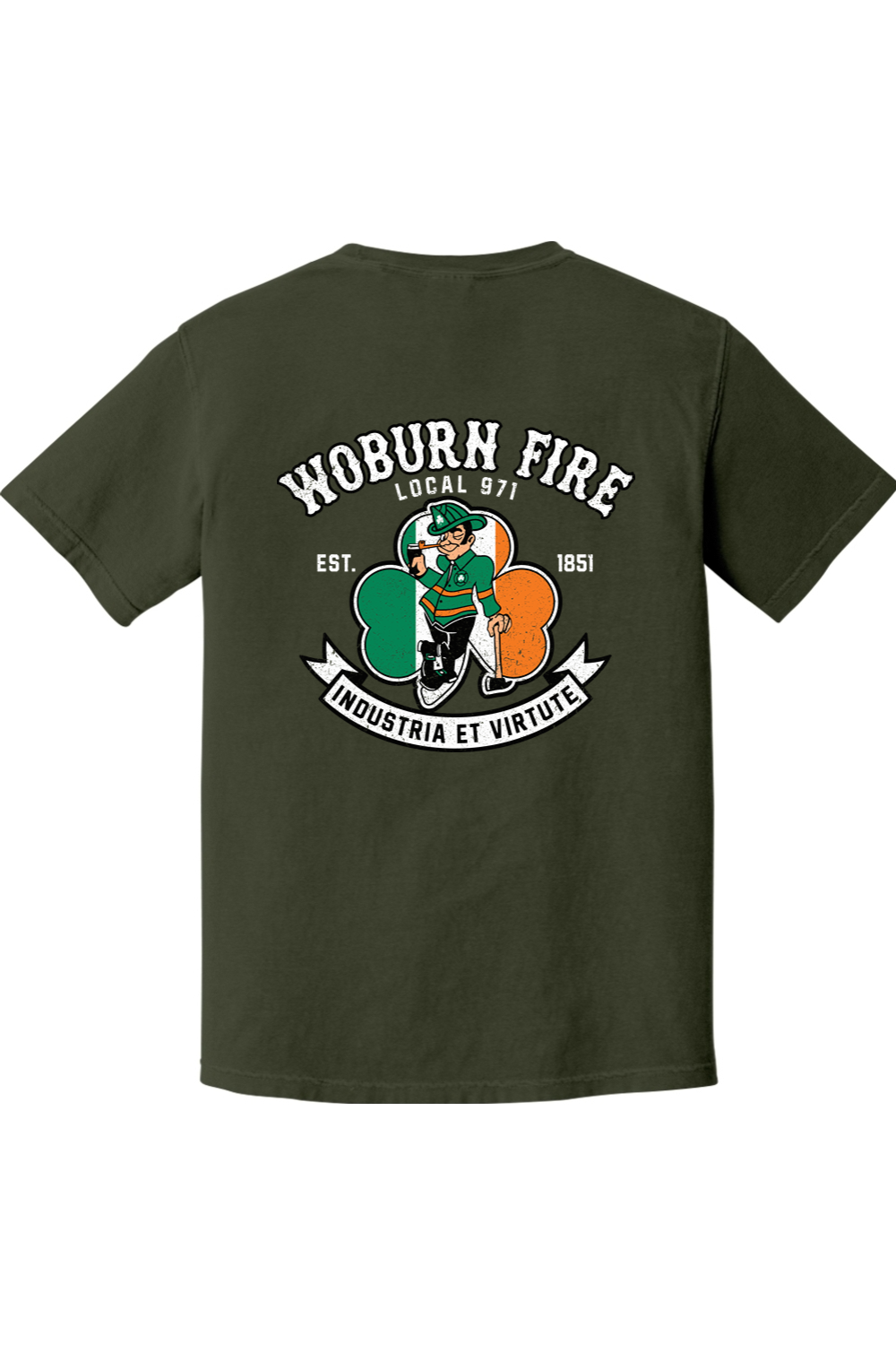 Local 971 Woburn Fire Dept. 100% Cotton Soft-Washed T-Shirt - Unisex Adult