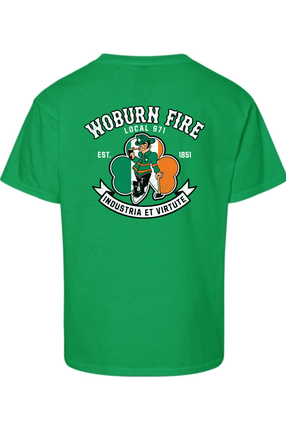 Local 971 Woburn Fire Dept. 100% Cotton Fitted Youth T-Shirt