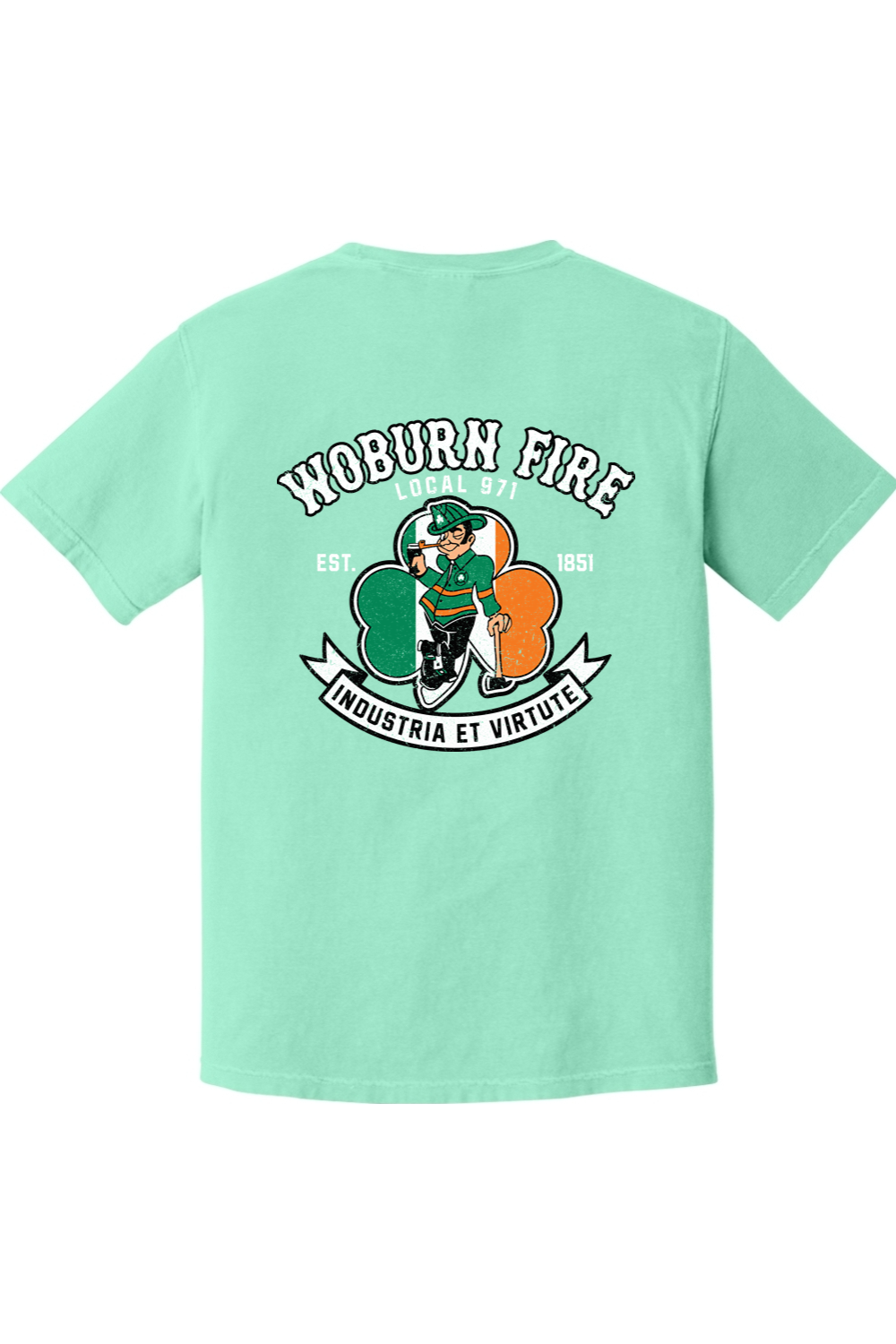 Local 971 Woburn Fire Dept. 100% Cotton Soft-Washed T-Shirt - Unisex Adult