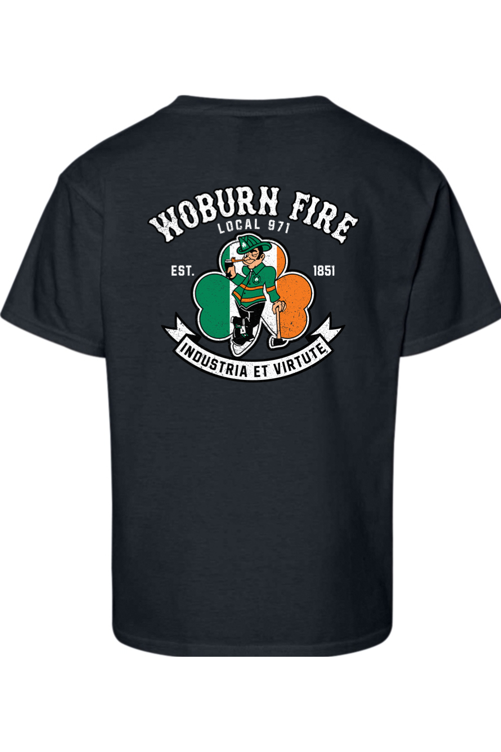 Local 971 Woburn Fire Dept. 100% Cotton Fitted Youth T-Shirt