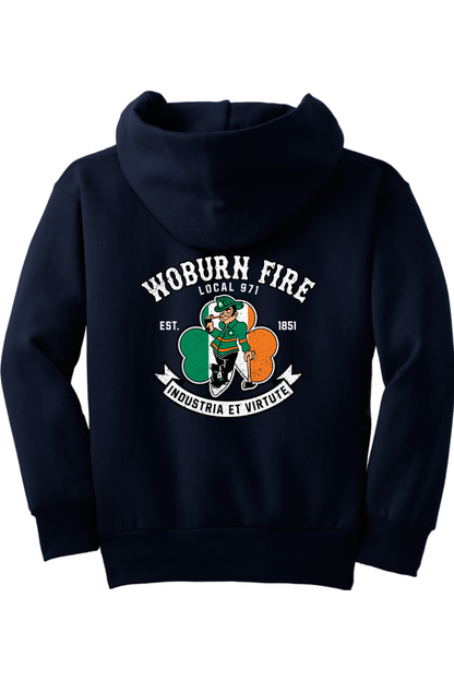 Local 971 Woburn Fire Dept. Youth Fleece Pullover Hooded Sweatshirt