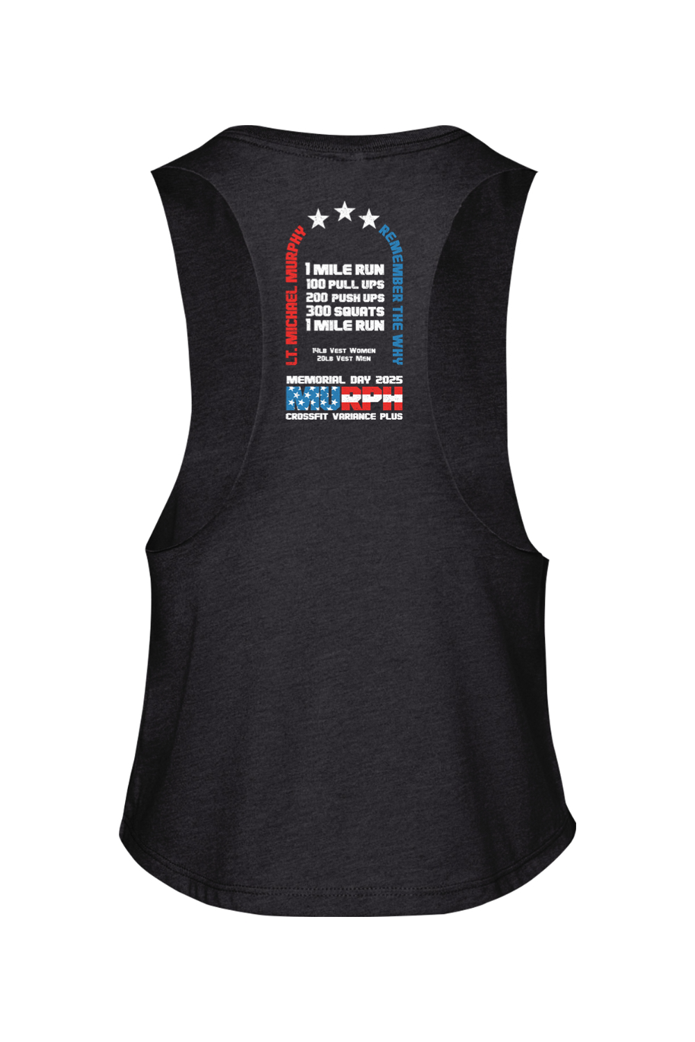 Crossfit Variance Plus Murph Callenge 25 Racerback Cropped Tank - Women's