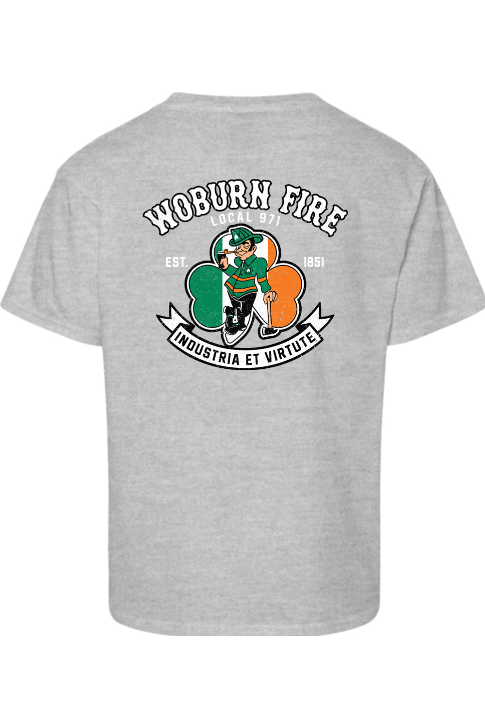 Local 971 Woburn Fire Dept. 100% Cotton Fitted Youth T-Shirt