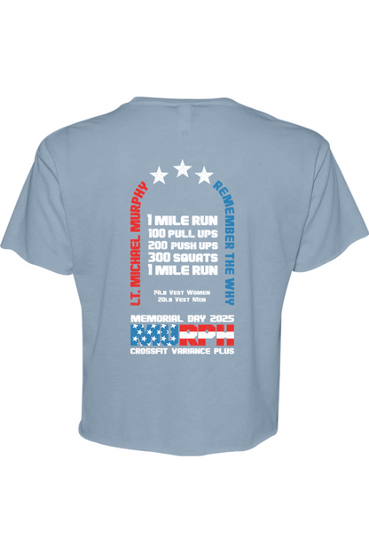 Crossfit Variance Plus Murph Challenge 25 Cotton Blend Crop T-Shirt - Women's