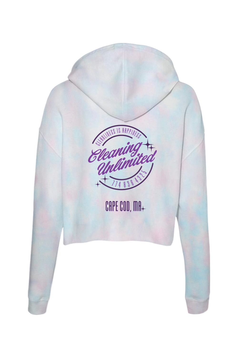 Cleaning Unlimited 2025 Purple Cropped Hoodie - Women's