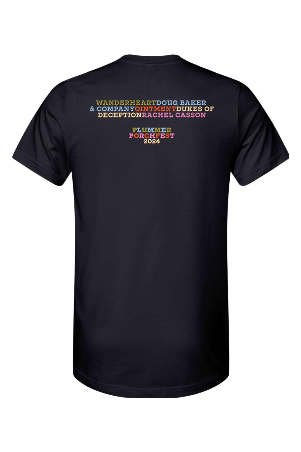 Plummer Porchfest 2024 - Unisex Black Cotton T-Shirt