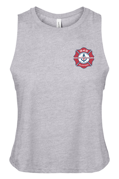 Crossfit Variance Plus 343 Burpees Racerback Cropped Tank - Women's