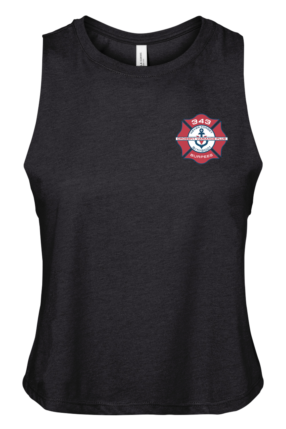 Crossfit Variance Plus 343 Burpees Racerback Cropped Tank - Women's