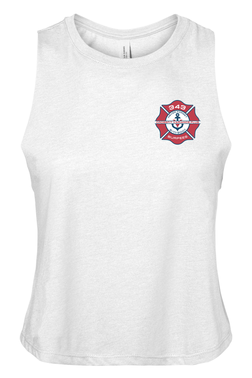 Crossfit Variance Plus 343 Burpees Racerback Cropped Tank - Women's