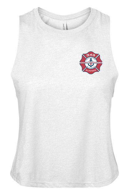 Crossfit Variance Plus 343 Burpees Racerback Cropped Tank - Women's