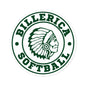 Indoor/Outdoor Billerica Softball Sticker - 5" x 5"